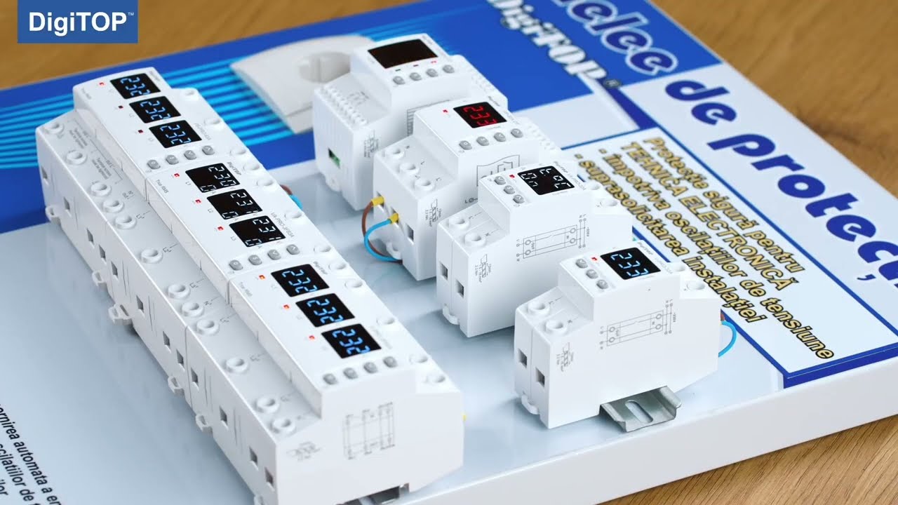 Releu digital monofazat DigiTOP VA-PRO. Releu protecție tensiune, supratensiunii si subtensiune.