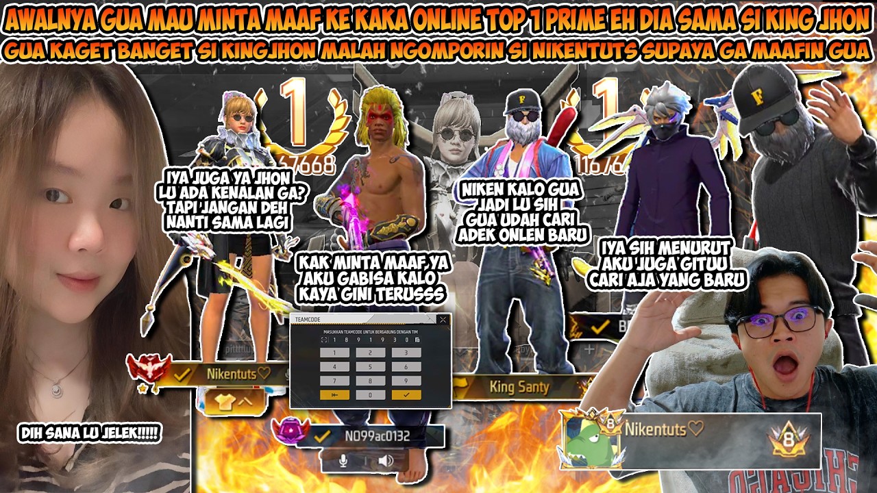 AWALNYA GUA MAU MINTA MAAF KE NIKENTUTS EH DIA SAMA SI KINGJHON, DIA MALAH NGOMPORIN SI NIKEN MULU !