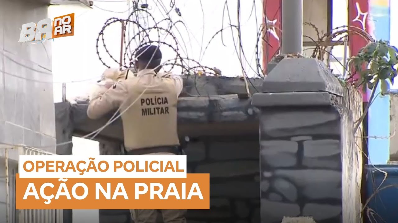 PM remove barricadas montadas por traficantes na Praia do Cantagalo (BA)