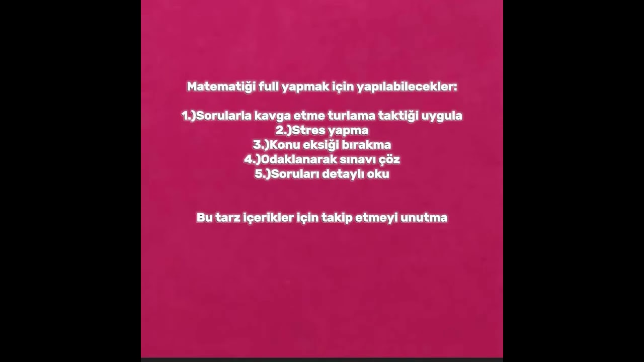 Matematiği full yapabilmek i&ccedil;in yapılabilecekler #lgs2026 #2012tayfa #lgs #8sınıf #yazkampı #takip