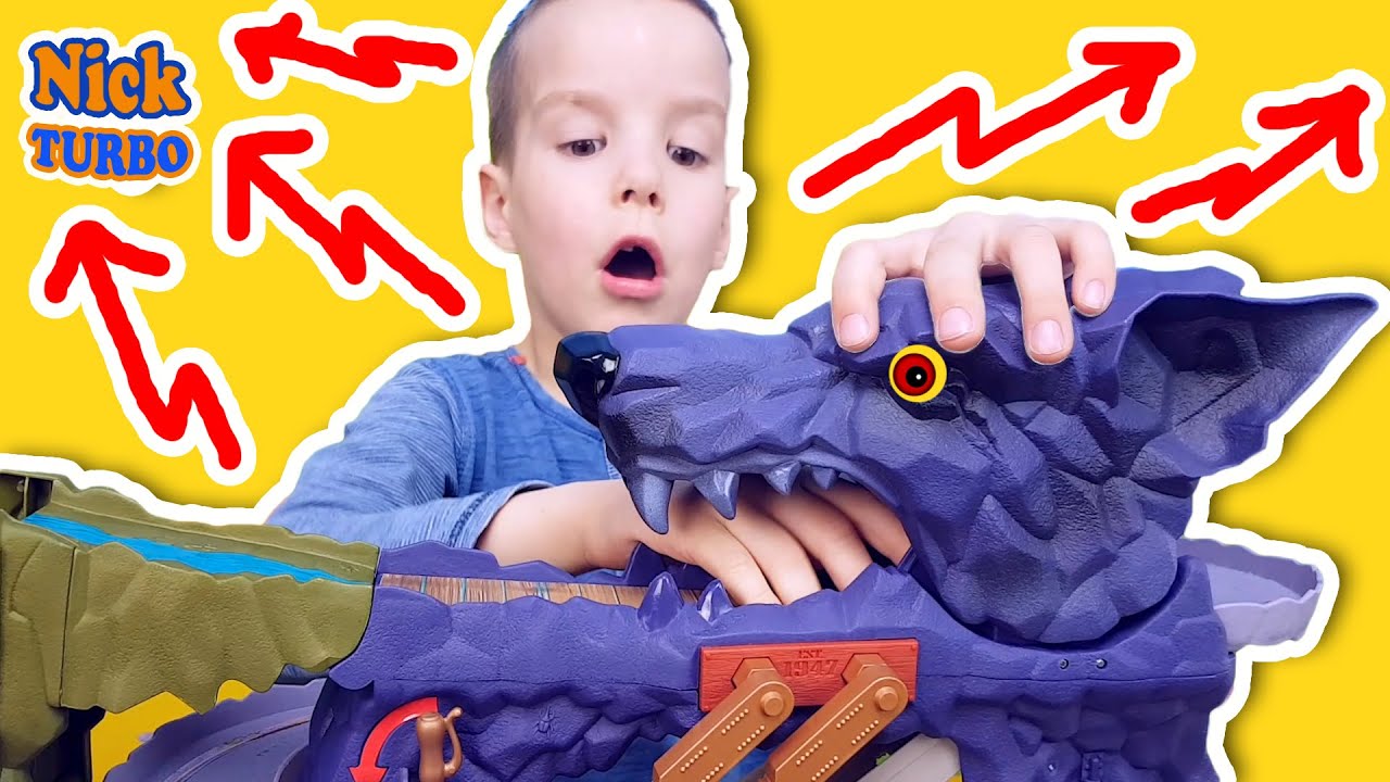 Трек с машинкой ВОЛЧЬЯ ГОРА Обзор с Nick TURBO  Matchbox and car Track Set Playset for kids