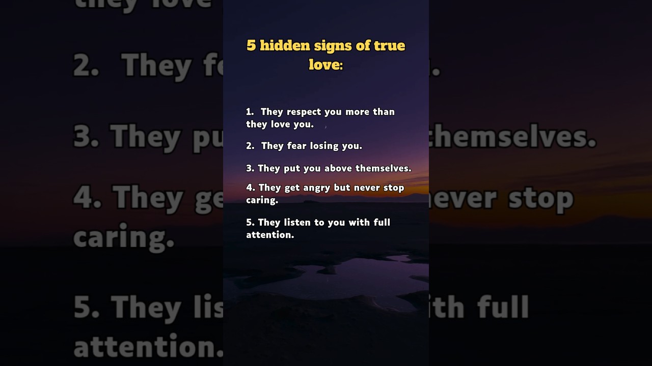 5 Hidden Signs Of True Love #psychologyfacts #yourboyfriend