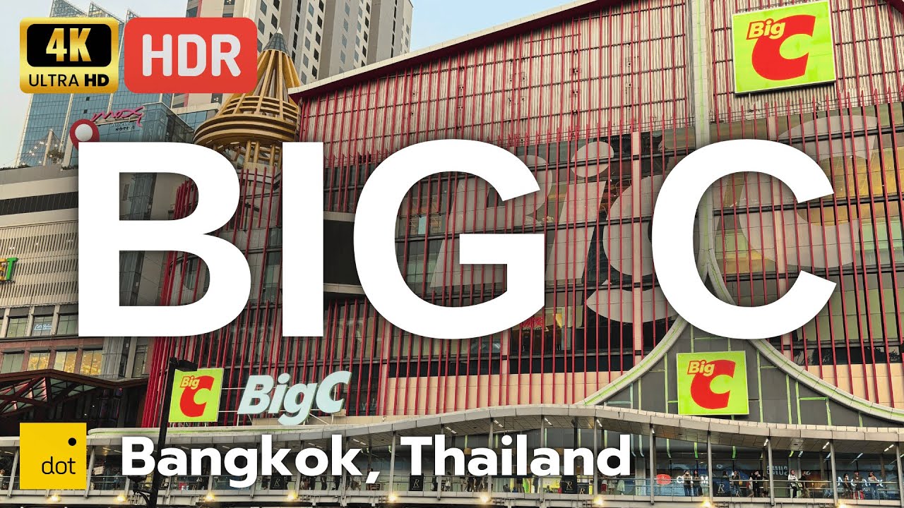 4K HDR | Walking Big C Ratchadamri: Best Deals on Thai Snacks & Souvenirs | Bangkok