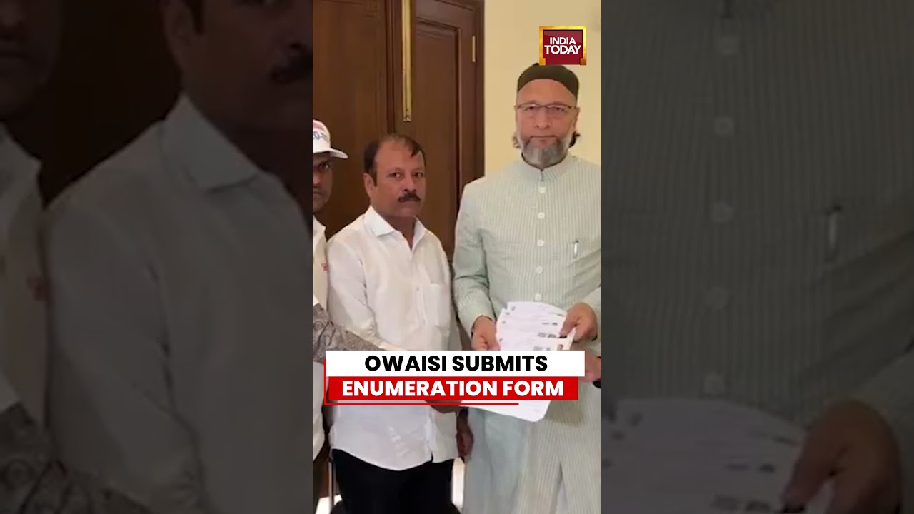 Asaduddin Owaisi Submits Enumeration Form For Special Electoral Roll Revision #asaduddinowaisi