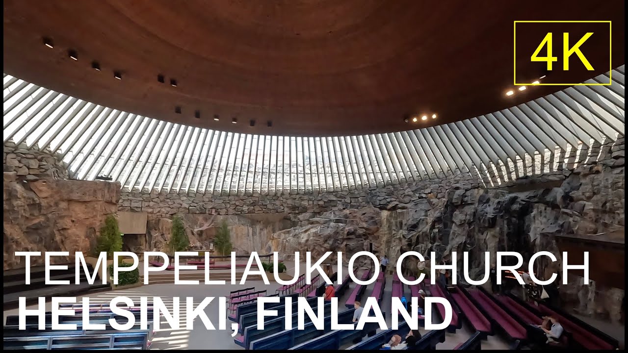 HELSINKI | Temppeliaukio Church (Temppeliaukion Kirkko) | 4K Architecture Tour