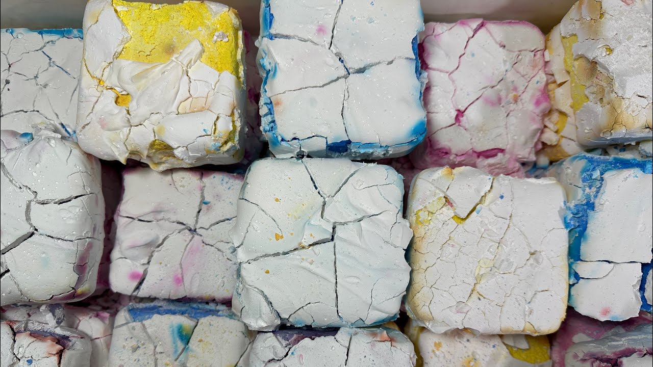 Dyed Homemade Chalk with White pasted | satisfying