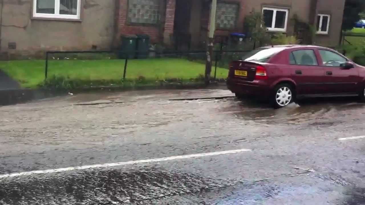 Flooding on Rannoch Road, Perth UK