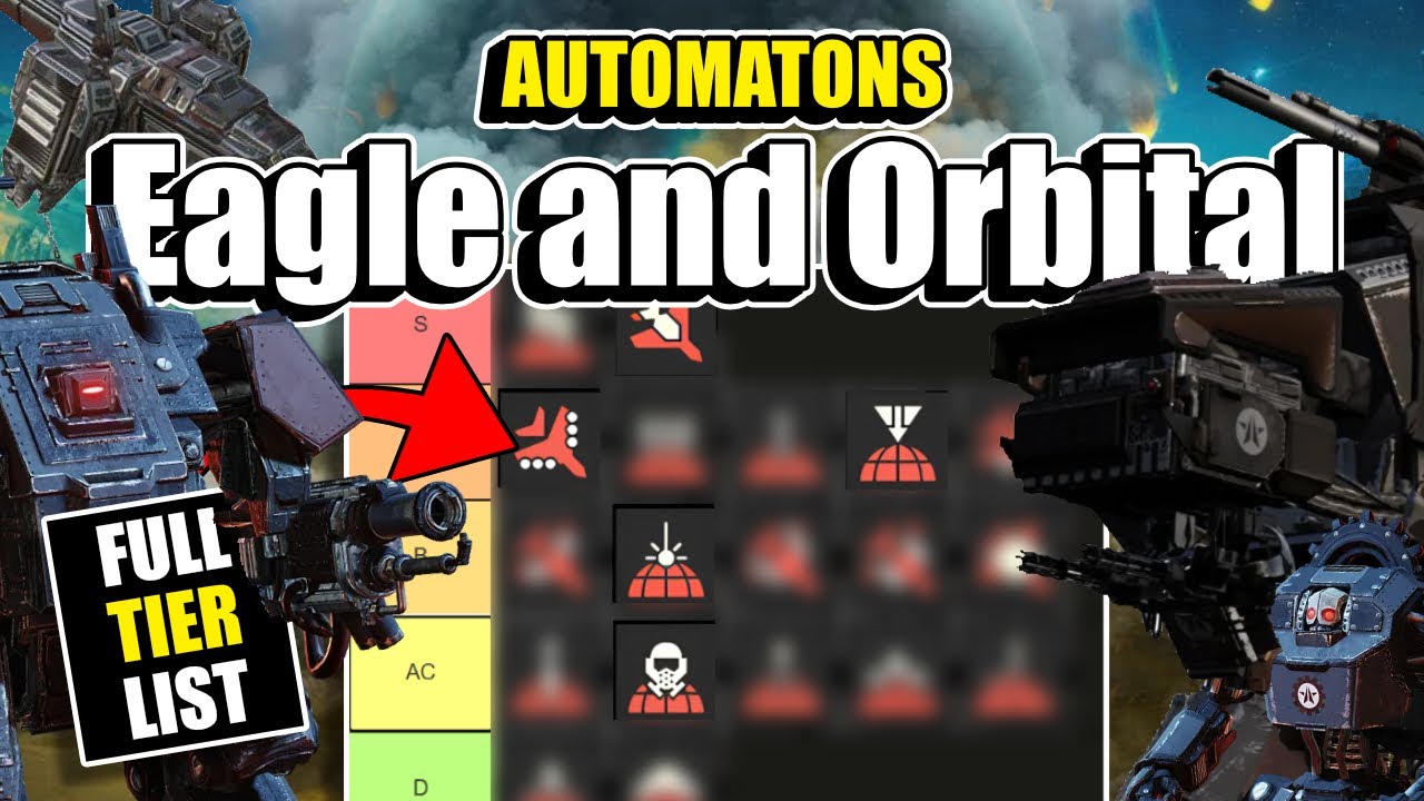 Helldivers 2 - Ranking all 19 Orbital & Eagle Stratagems vs the Automaton