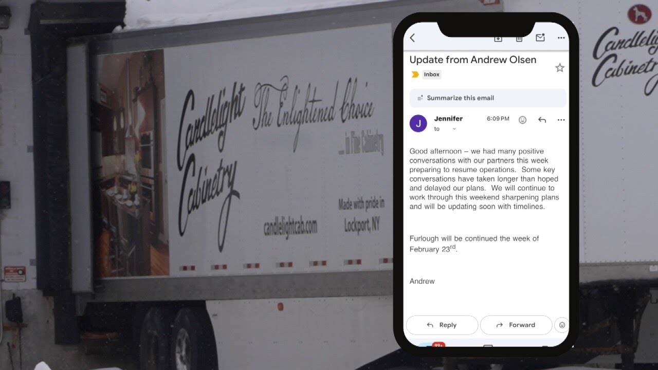 Internal Email: Candlelight Cabinetry delays return from employee furlough