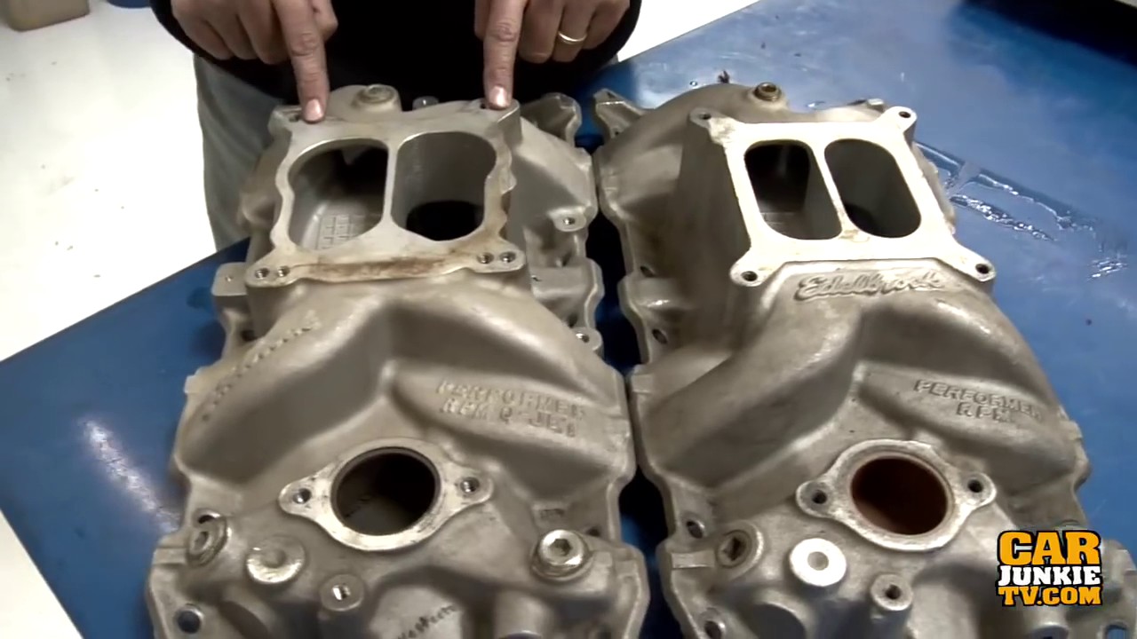 Динамометрический тест впускного коллектора Edelbrock: одинарный против двойного + воздушный зазо...
