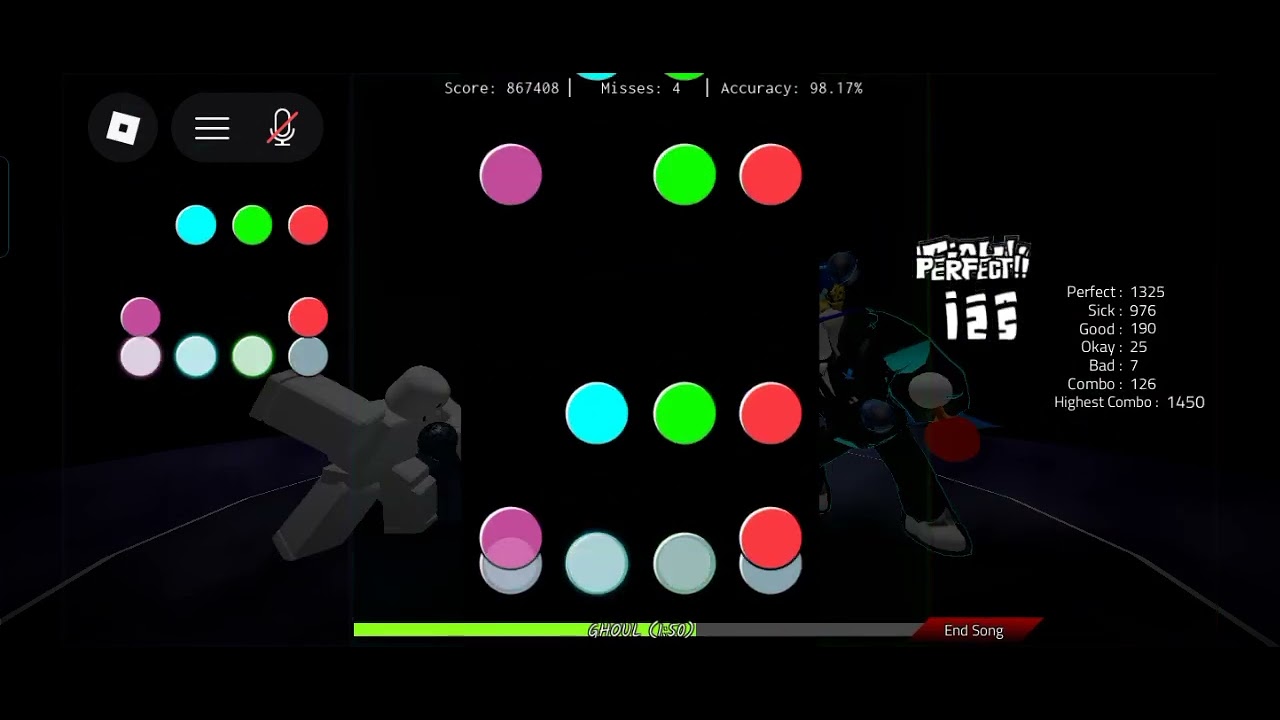 Roblox basically fnf remix showing my full 98% ghoul completion