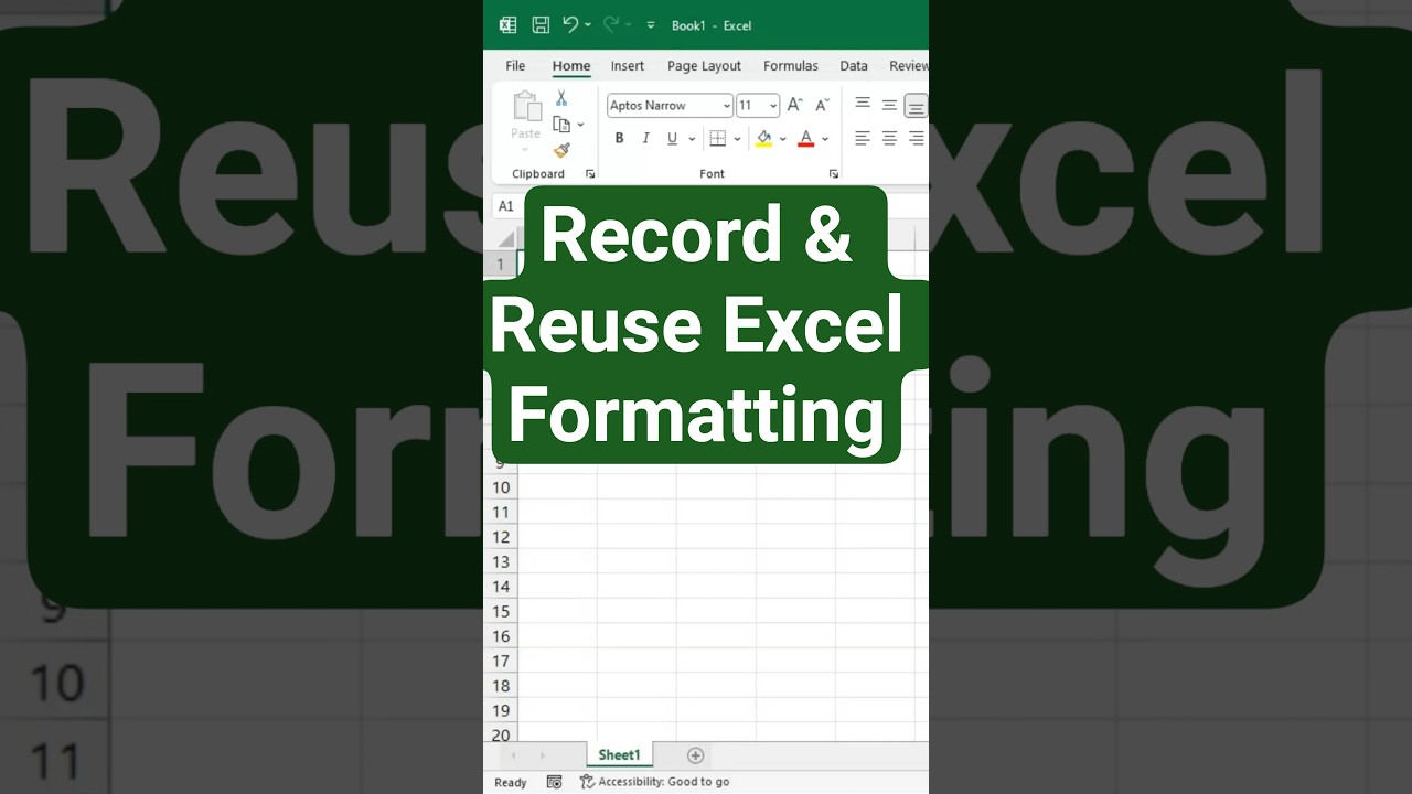 Record & Reuse Excel Formatting with a Macro #Excel #Macro, #Automation
