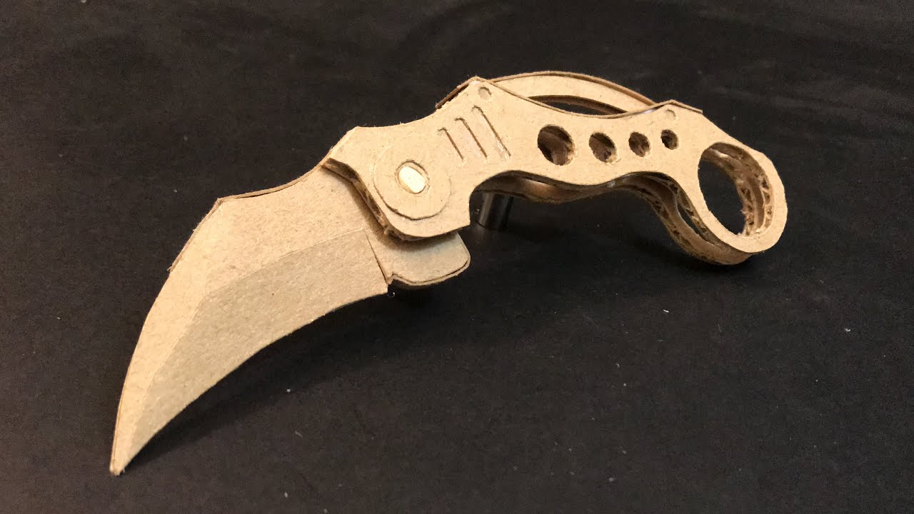 Folding Karambit | Cardboard Knife making
