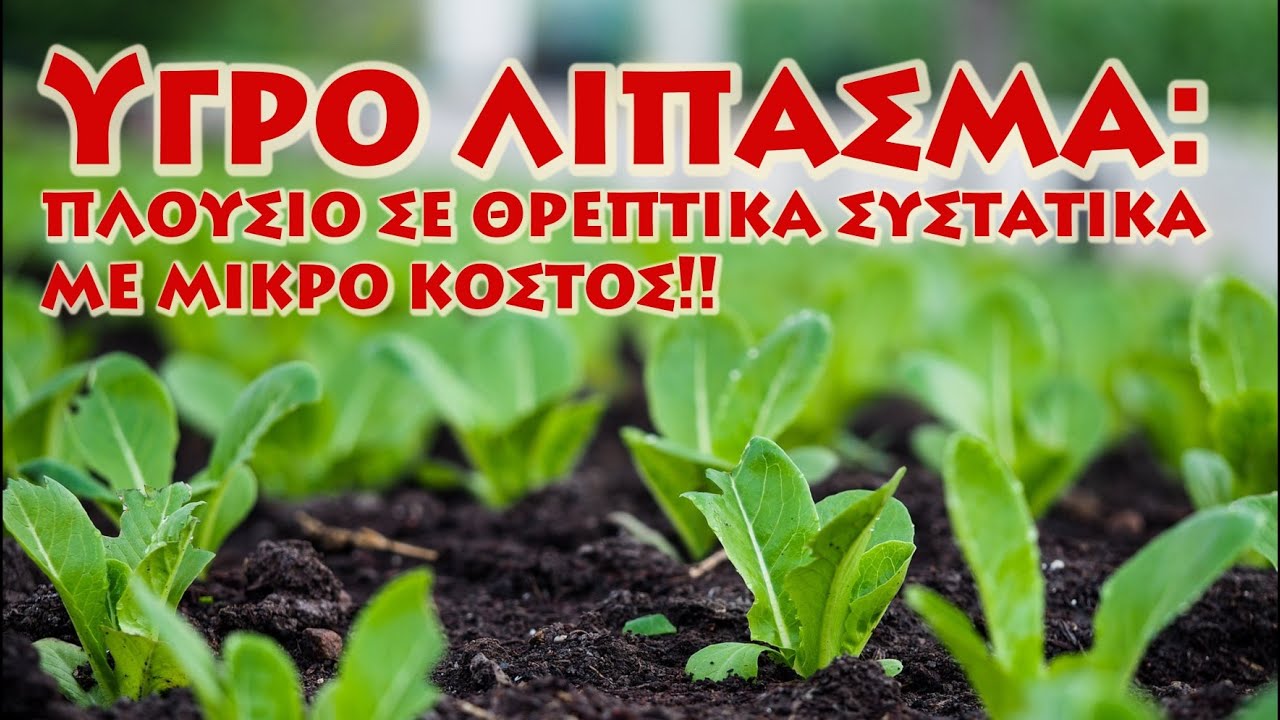 Υγρό λίπασμα: Πώς να παράγετε πλούσιο σε θρεπτικά συστατικά με μικρό κόστος!!