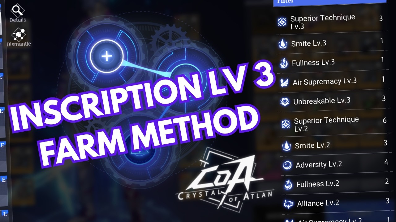 HOW TO FARM FOR LEVEL 3 INSCRIPTIONS ! | CRYSTAL OF ATLAN