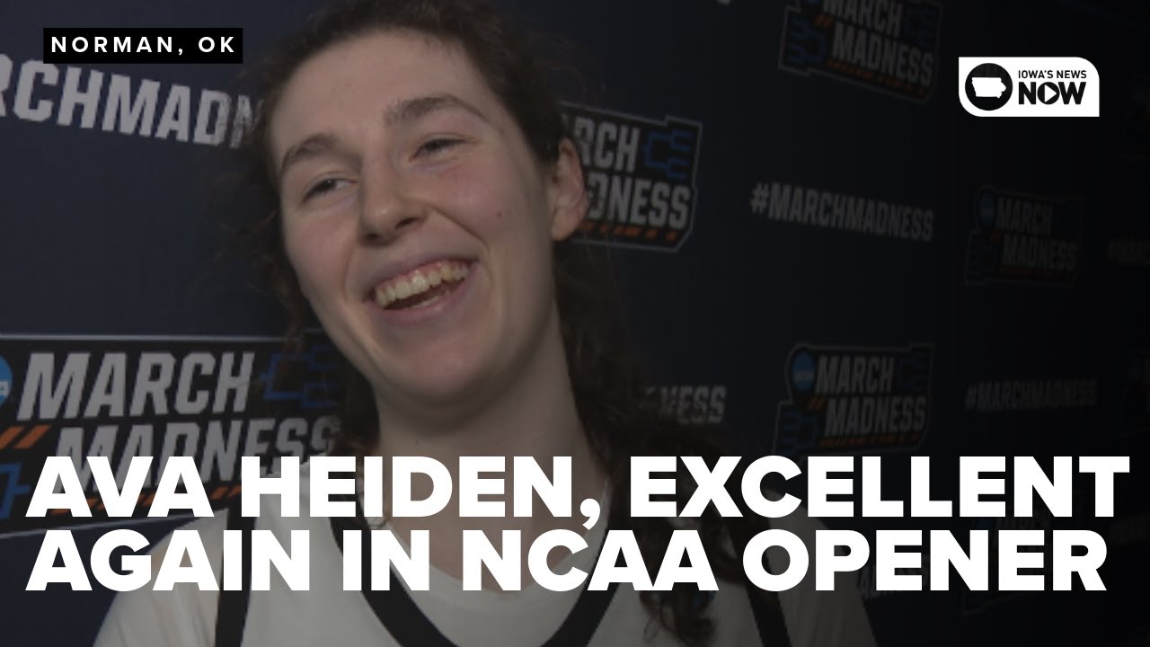 Ava Heiden with another career night, leading Iowa to the second round of the tournament