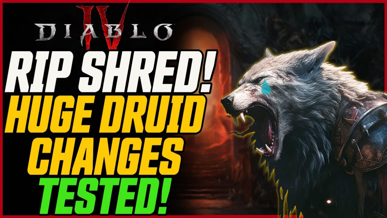 RIP SHRED!? HUGE DRUID CHANGES TESTED! Best Season 1 Druid Build // Diablo 4 Patch Notes