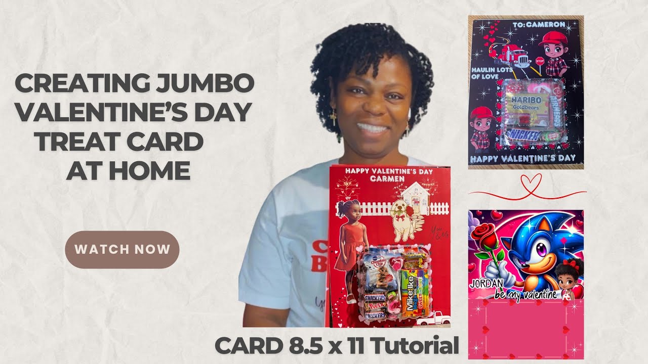Valentine’s Day card tutorial. Make at home using 8.5 x 11 paper. Easy DIY craft 2026
