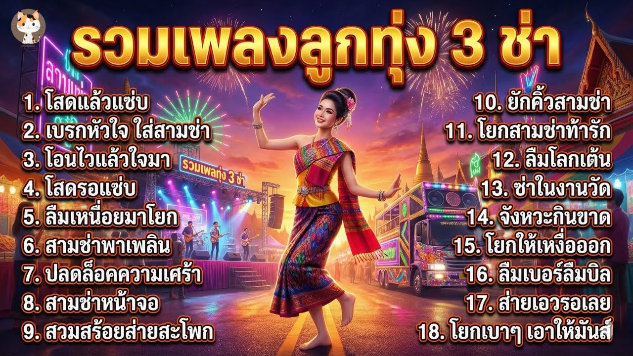 รวมเพลงเพราะๆ เพลงลูกทุ่ง 3 ช่า 2026 แดนซ์มันส์สุดเหวี่ยง โยกกระจาย ไม่มีโฆษณาคั่นบ่อย | pradpoon