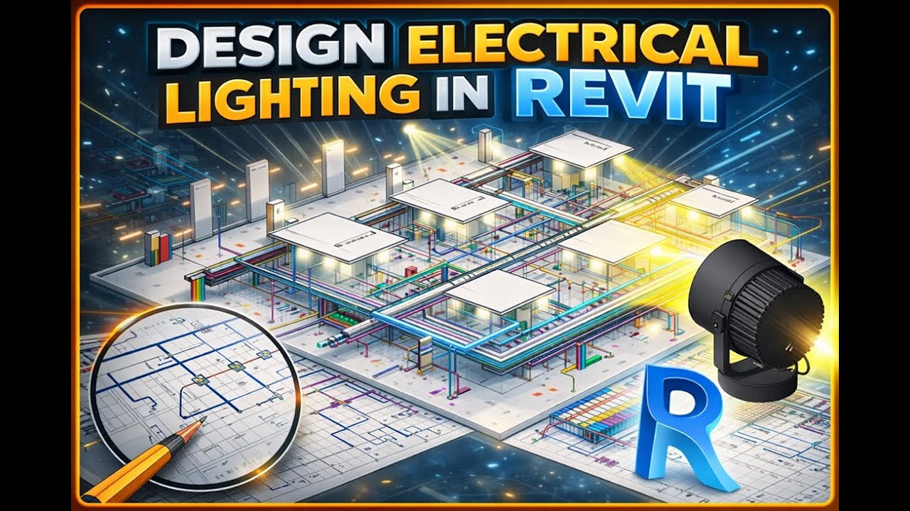 Как добавить освещение с помощью Revit MEP | Проектирование электросистемы с использованием Revit...