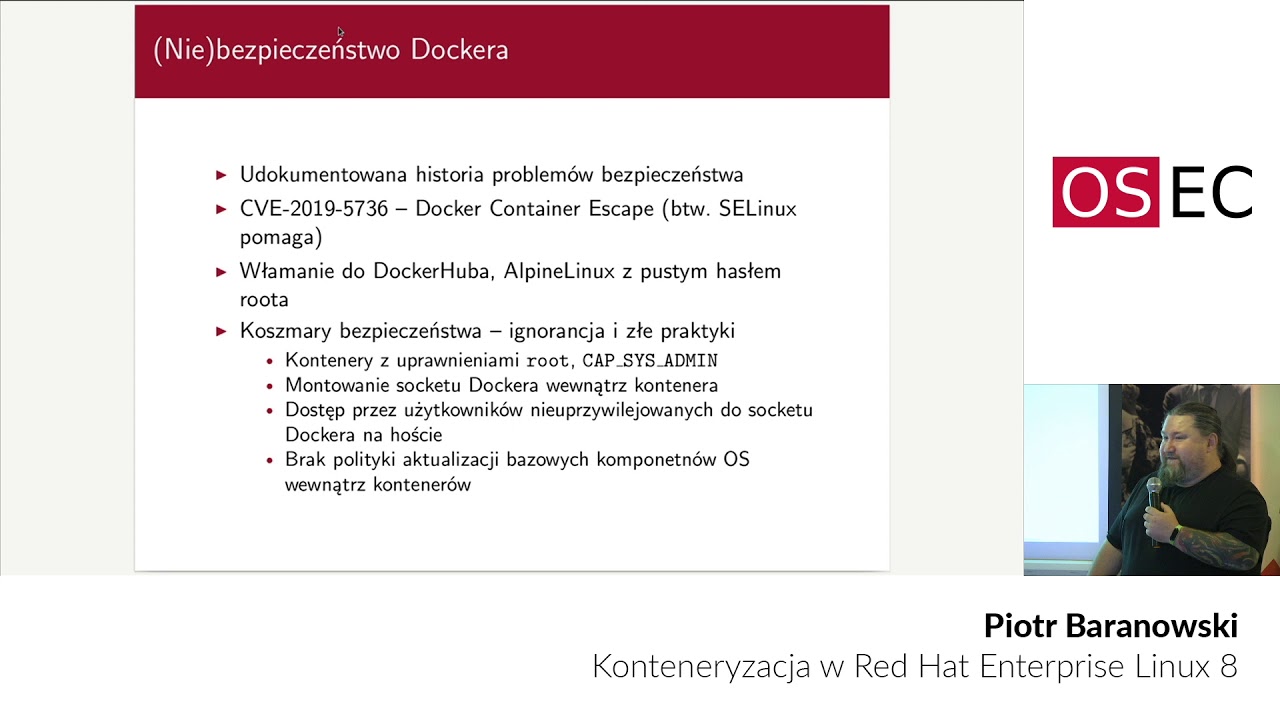 OSEC Barcamp - Konteneryzacja w RHEL 8