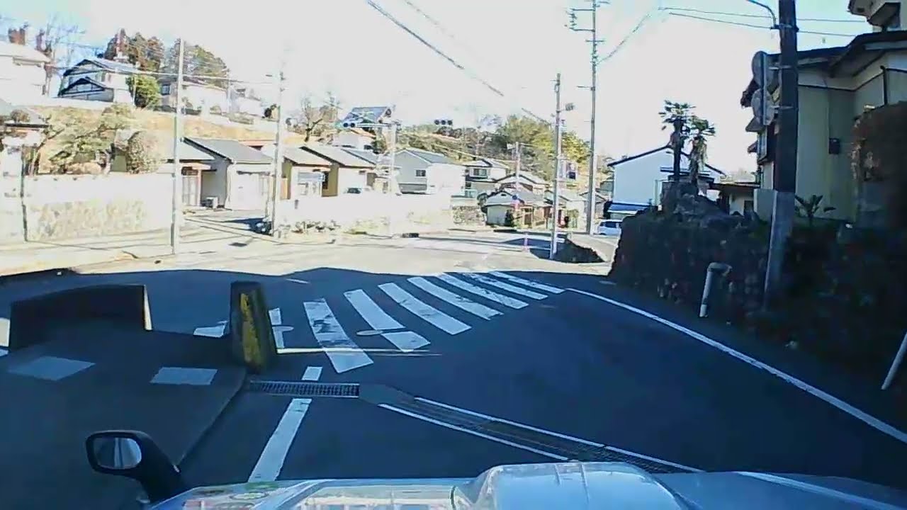181.丘上～旧国道～裏道～橋下の川が氷っテタ笑～ゴミ処理場への途中～笑～。群馬帝国の日常。中華激安ドラレコ。たまに米軍ラジオON