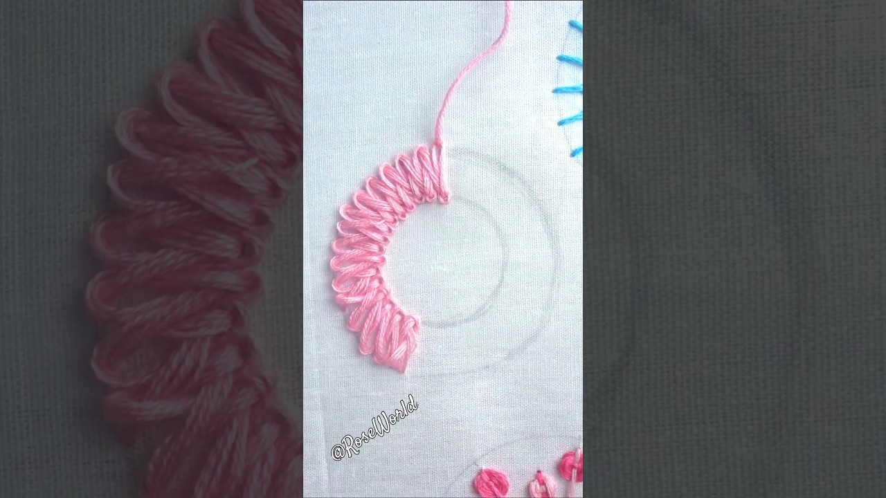 ❤Super viral hand embroidery circle design stitch🔥🔥