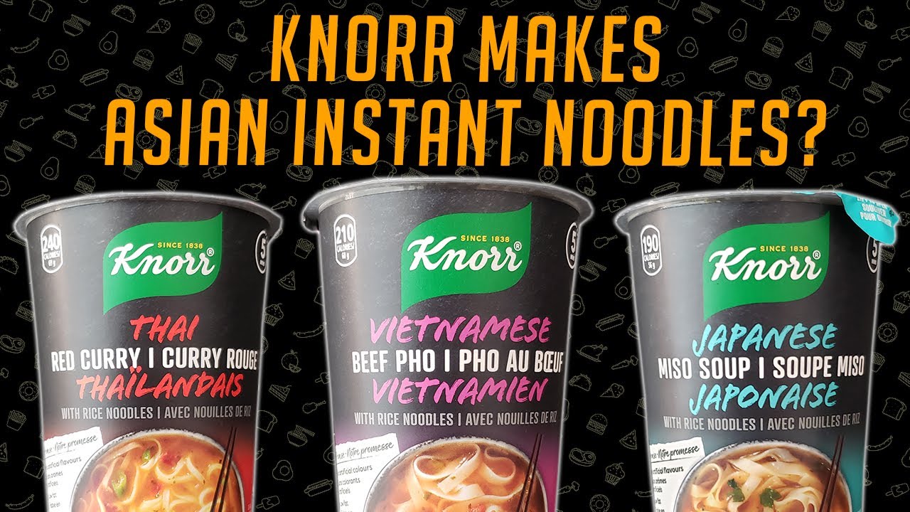Knorr Instant Noodles Review! | Japanese Miso Soup, Vietnamese Beef Pho, Thai Red Curry
