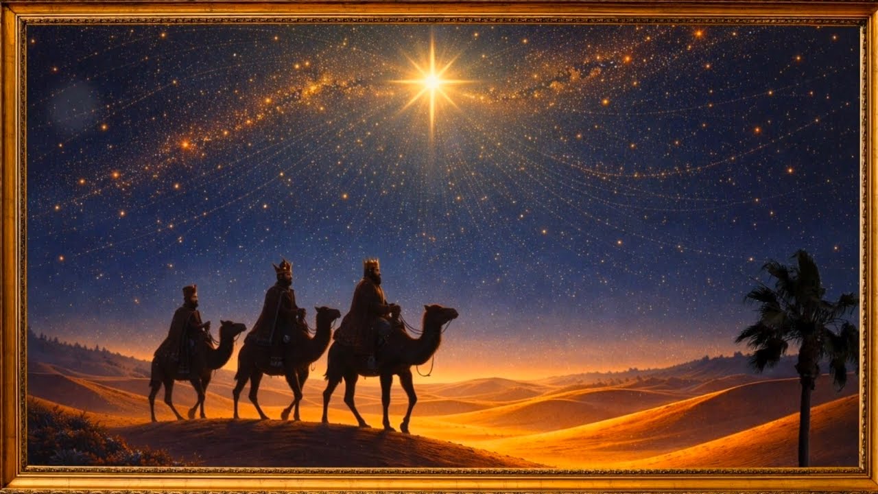 Epiphany Night ✨ Journey of the Three Wise Men Under the Star | 4K Biblical Ambience TV Frame Art 