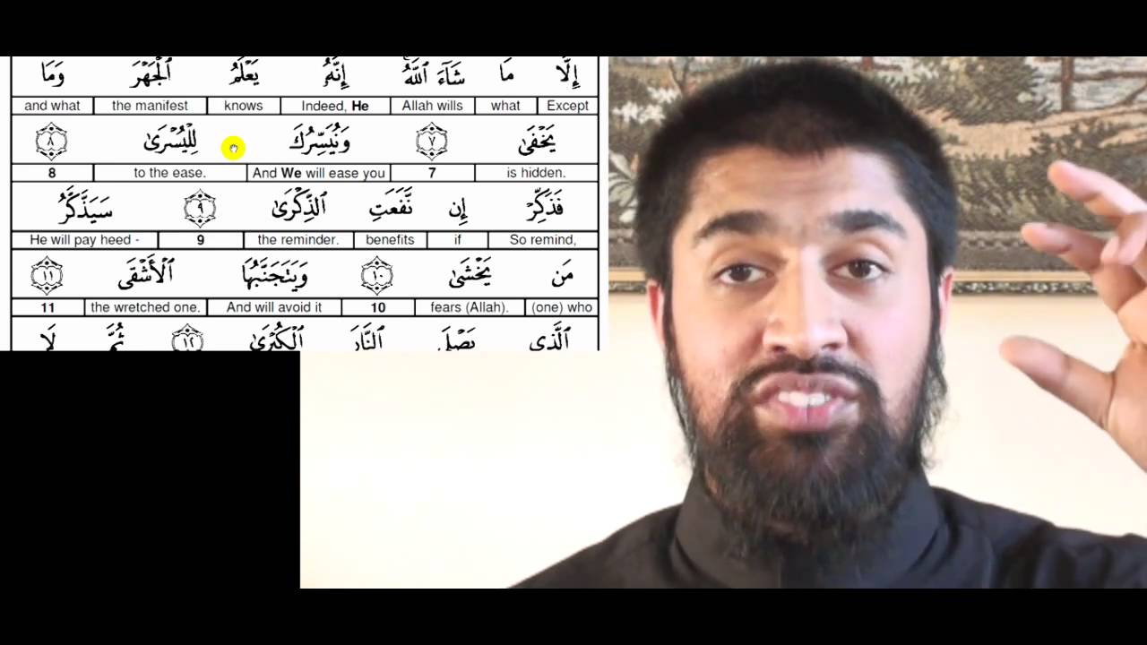 sura 87  Follow up Wisam Sharieff