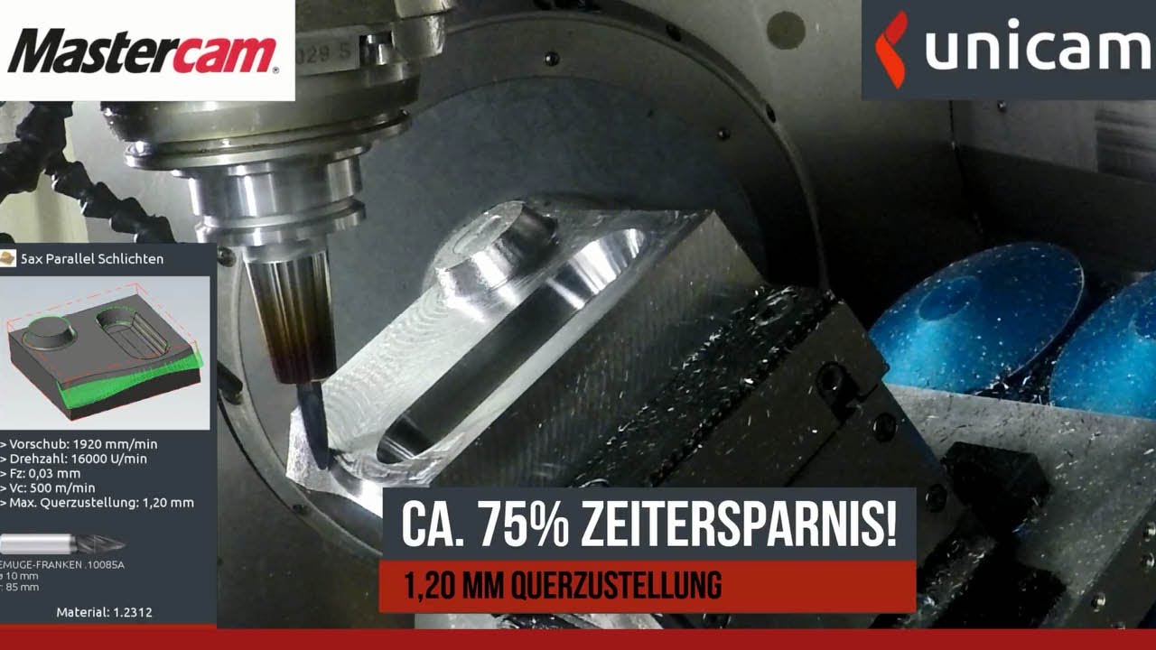 Mastercam Dynamic Motion Kreissegmentfräsen mit Emuge Fräsern / Circle segment milling