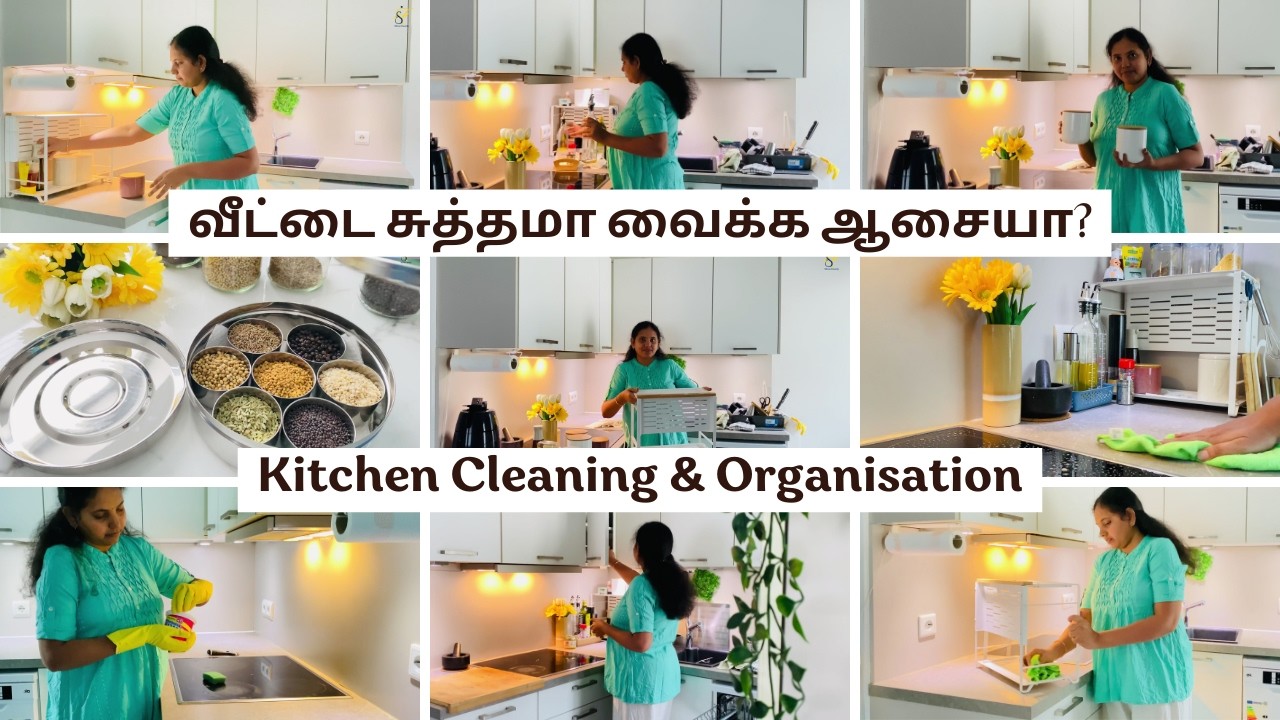 🔴Small kitchen countertop organization ideas in tamil|💥Kitchen cleaning organisation tamil|13Feb2026