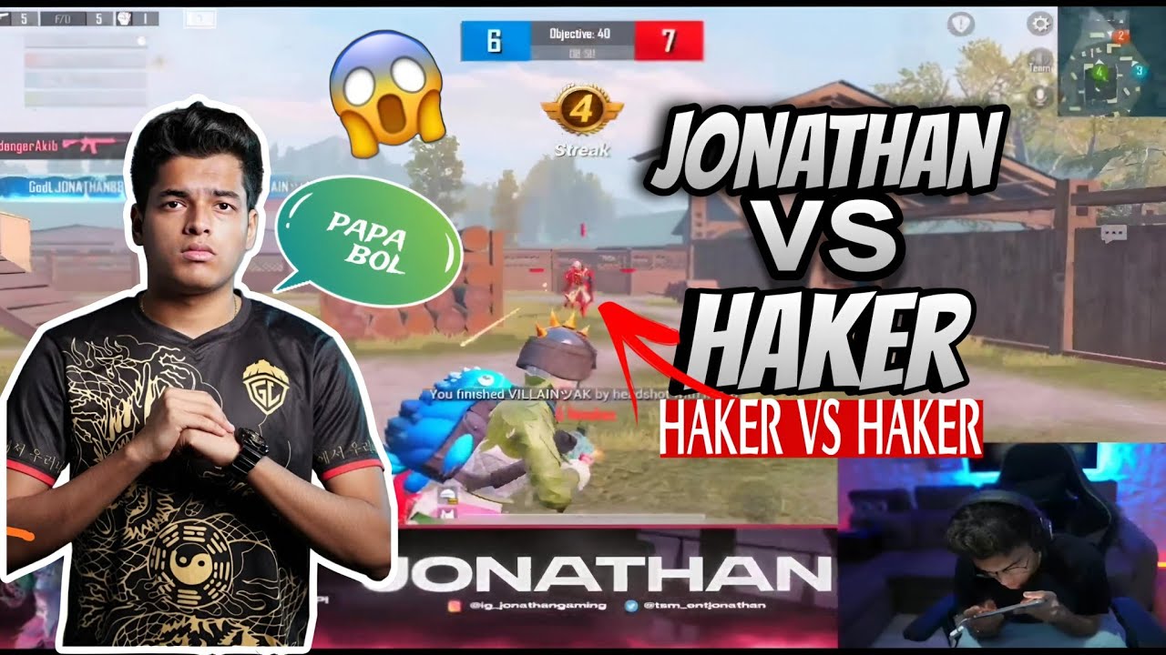 JONATHAN VS HAKER IN TDM #jonathan #bgmi #jonathantdm #haker #godlike #jonathangamplay #clutch #1v4