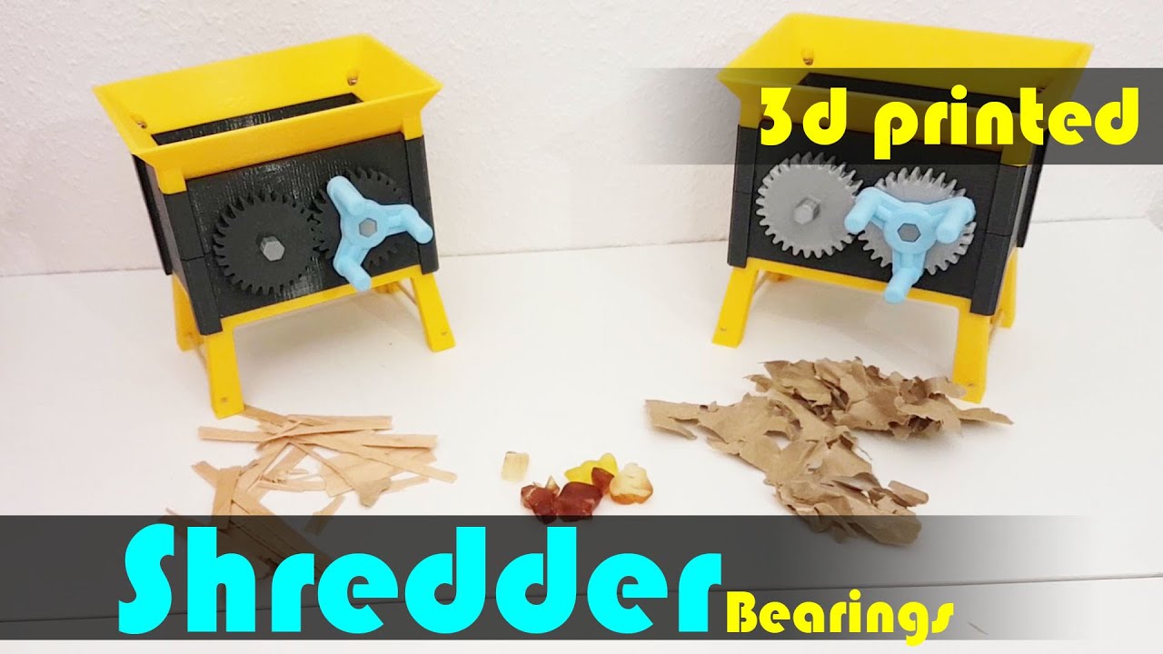 3D Printed Shredder - V9 Bearing Upgrade