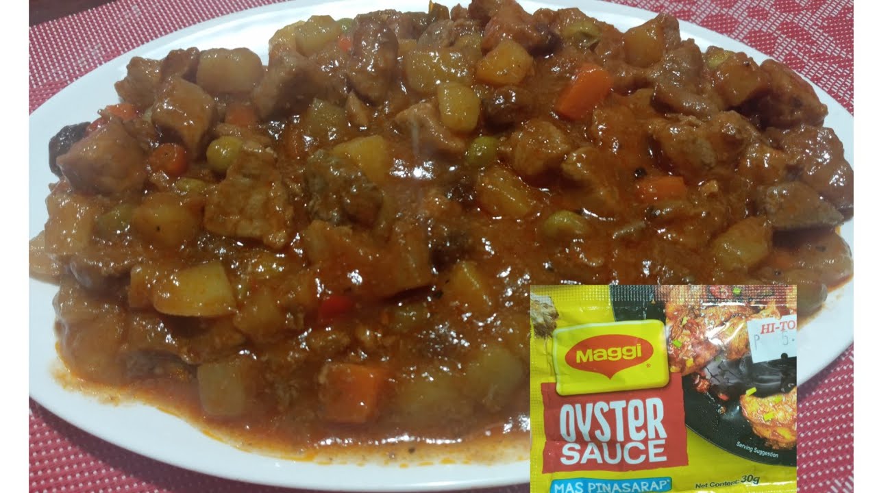 PORK MENUDO WITH OYSTER SAUCE By Jon & Memeh