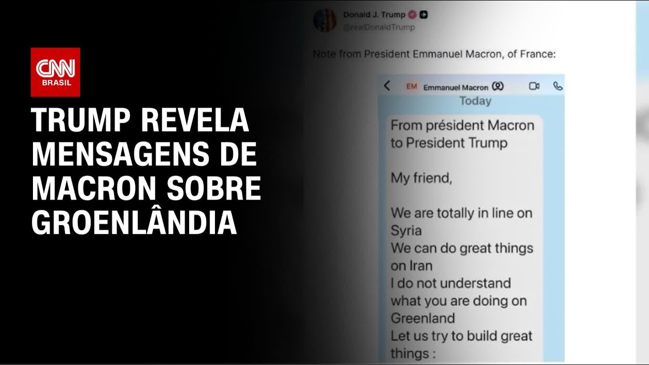 Trump divulga mensagem de Macron questionando ações sobre a Groenlândia | LIVE CNN