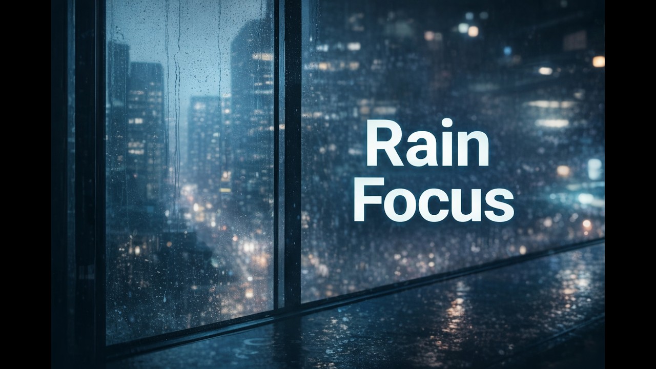 Rain Over Glass — Late Night Focus