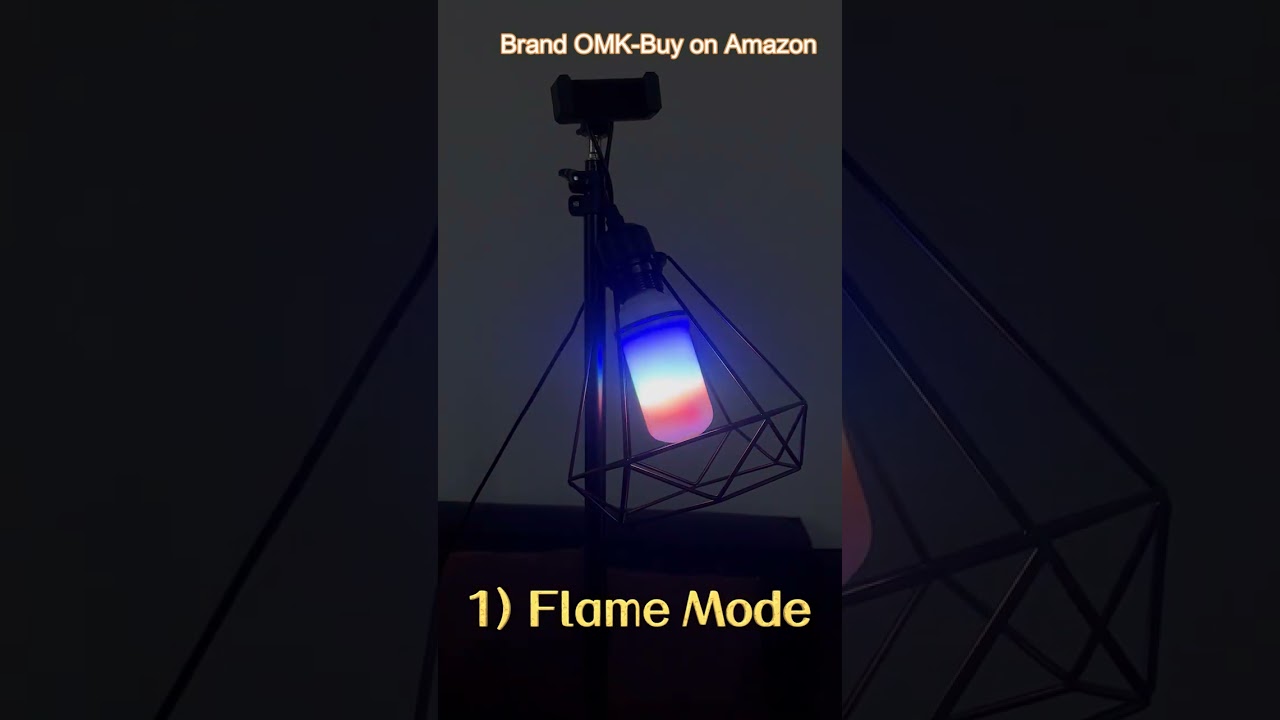OMK LED Flame Light Bulbs Newest Upgraded Flickering Fire Lamps E26 Base LED Bulb