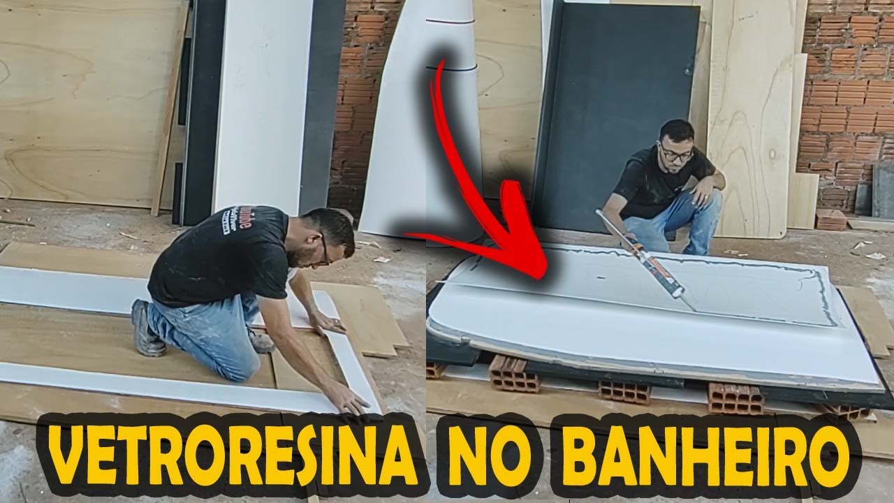 COMO APLIQUEI VETRORESINA NO BANHEIRO  - MotorHome Artesanal - #VÍDEO​​ 20