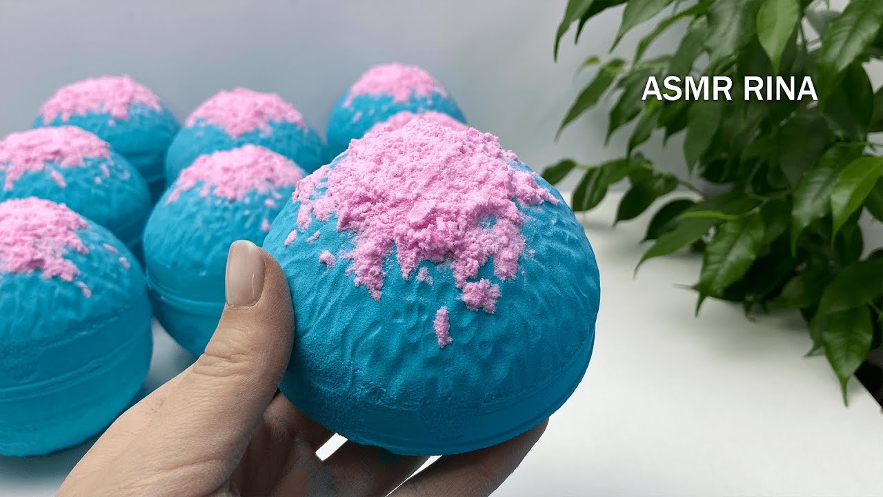 ASMR baking soda crunchy big balls crumble