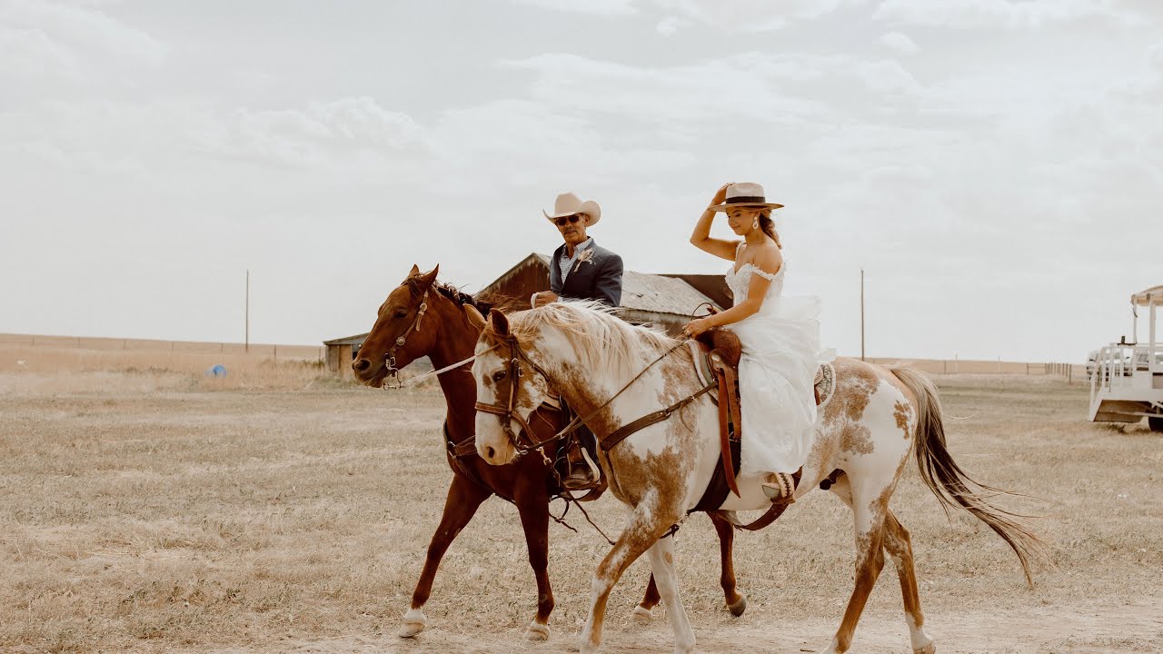Bride Rides Horse to Ceremony | Colorado Wedding | Sonder Films