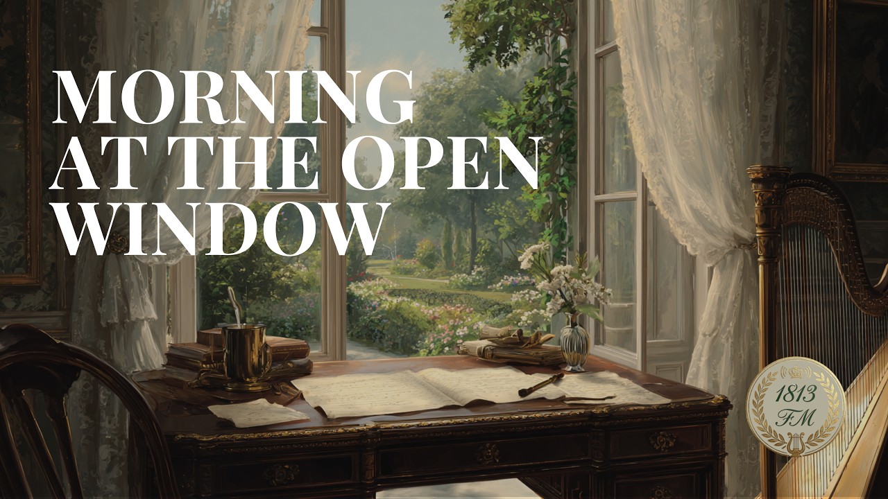 Regency Era Classical Music for Reading | Gentle Harp & Cello Focus Music | 1813 FM