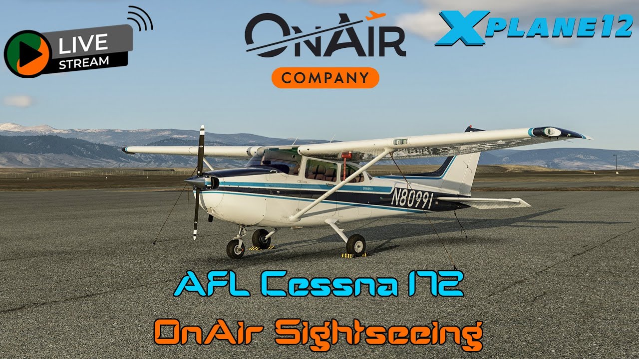 X-Plane 12 | AirfoilLabs C172 | OnAir Sightseeing | Wyoming🛩️