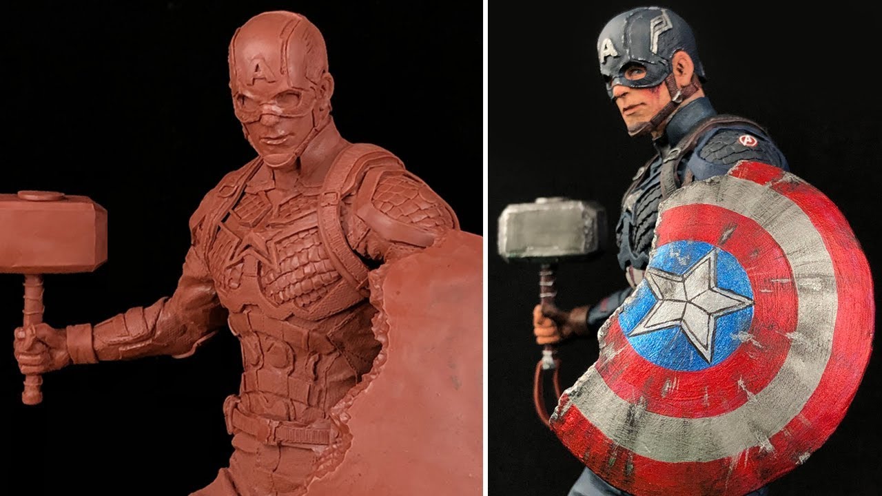 Sculpting CAPTAIN AMERICA With Mjolnir & Broken Shield | Avengers Endgame EP. 1