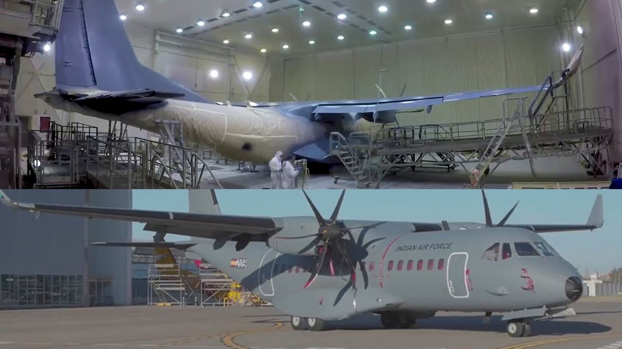 Watch: Painting process of IAF's first C295 at Spain's Airbus site
