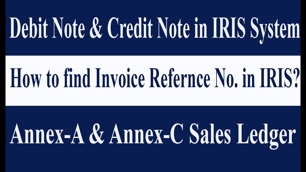 Record of Debit note/Credit Note in IRS system | Invoice Reference No.| Sales Tax | Invoice Managmnt