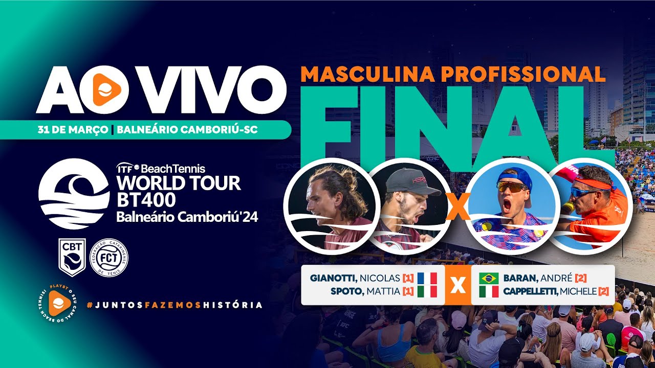 FINAL: MATTIA SPOTO/NICOLAS GIANOTTI X MICHELE CAPPELLETTI/ANDRÉ BARAN - ITF BT 400 BALNEÁRIO