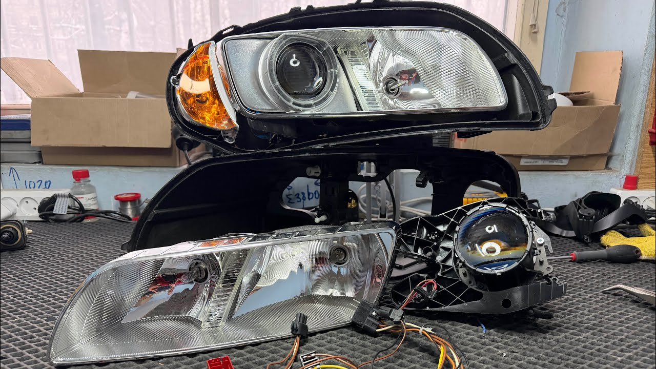 Галоген на билед в штатном дизайне фары zkw Volvo xc70.