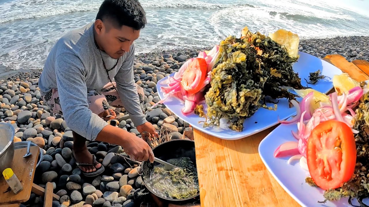 Preparamos un Rico Frito de Yuyo a Orillas del Mar