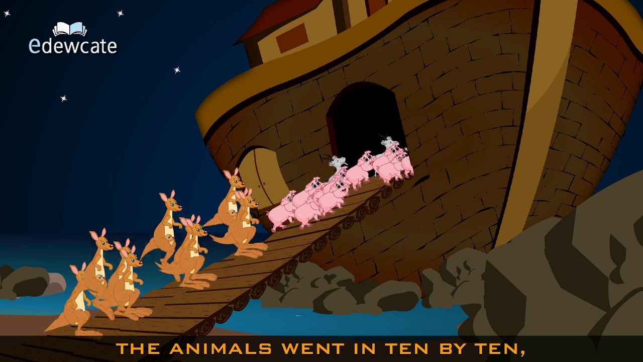 Edewcate english rhymes - The animals went in two by two nursery rhyme